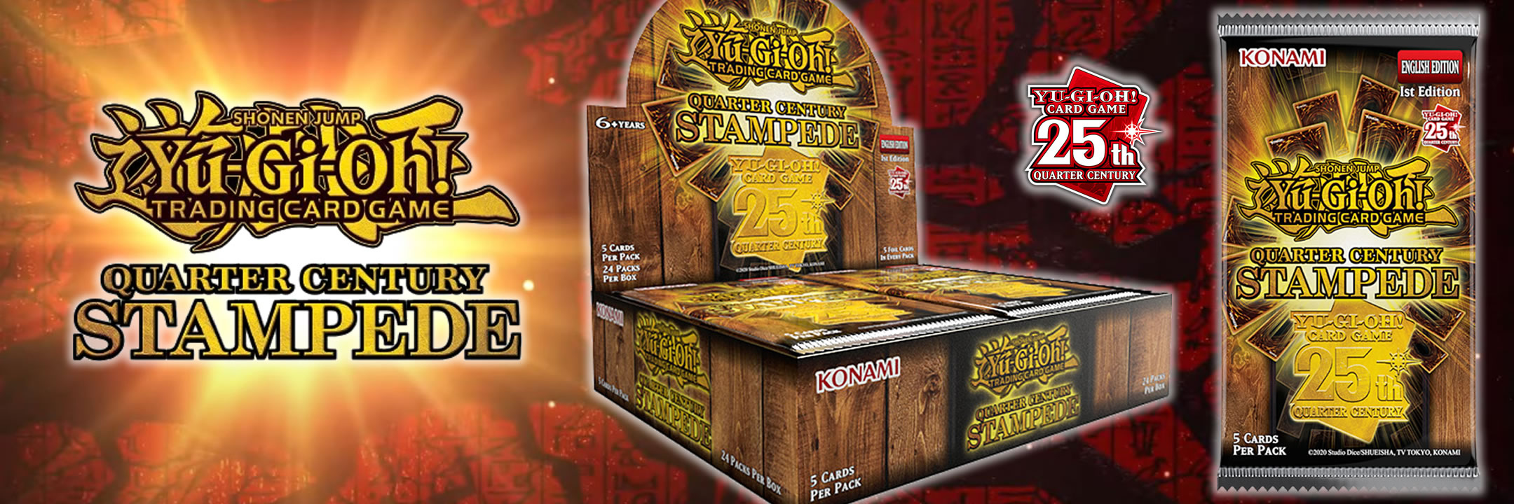 yugioh quarter century stampede cards Yu-Gi-Oh! TCG: Quarter Century Stampede 1st Edition Rarity IV Booster –  Shopville