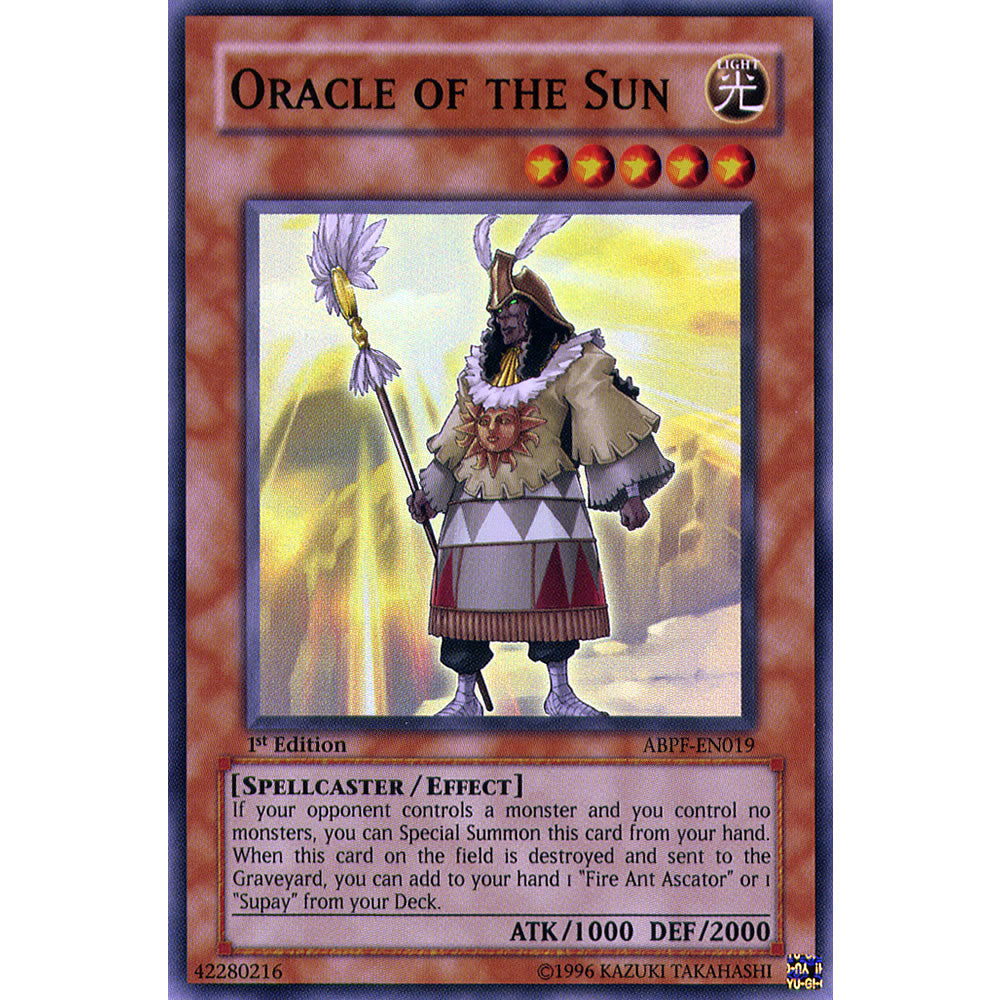 yugioh no special summon deck Oracle Of The Sun ABPF-EN019 Yu-Gi-Oh! Card