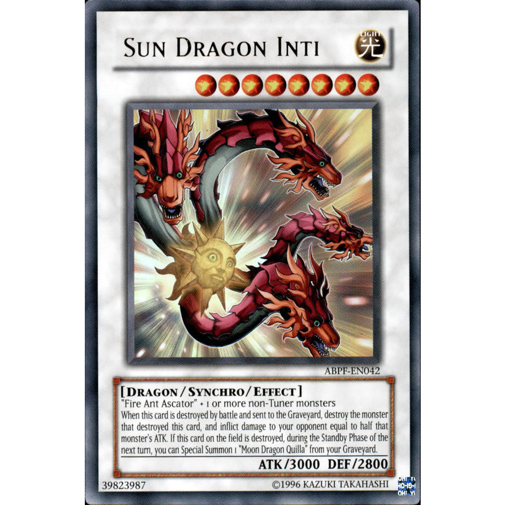Sun Dragon Inti ABPF-EN042 Yu-Gi-Oh! Card from the Absolute Powerforce Set