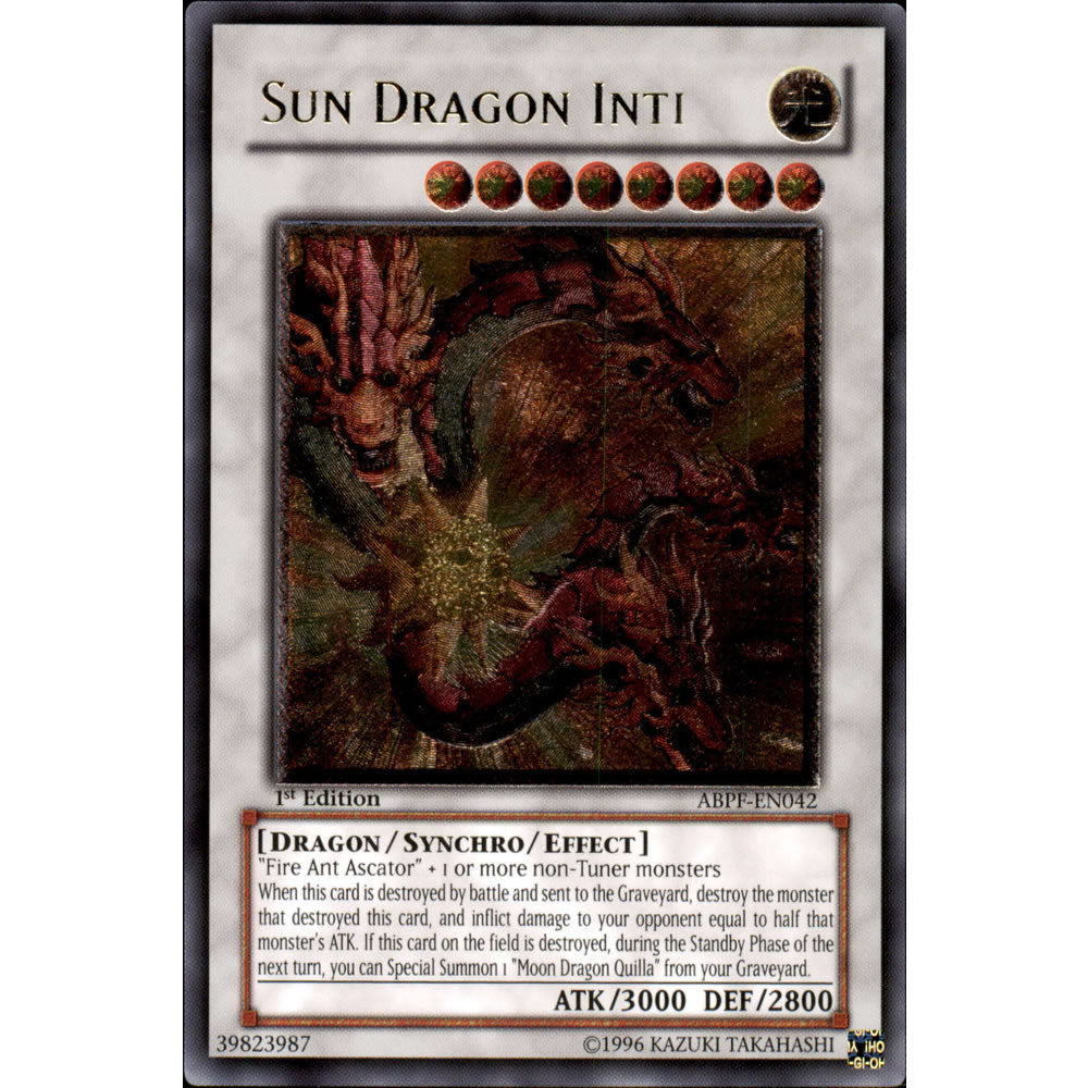 Sun Dragon Inti ABPF-EN042 Yu-Gi-Oh! Card from the Absolute Powerforce Set
