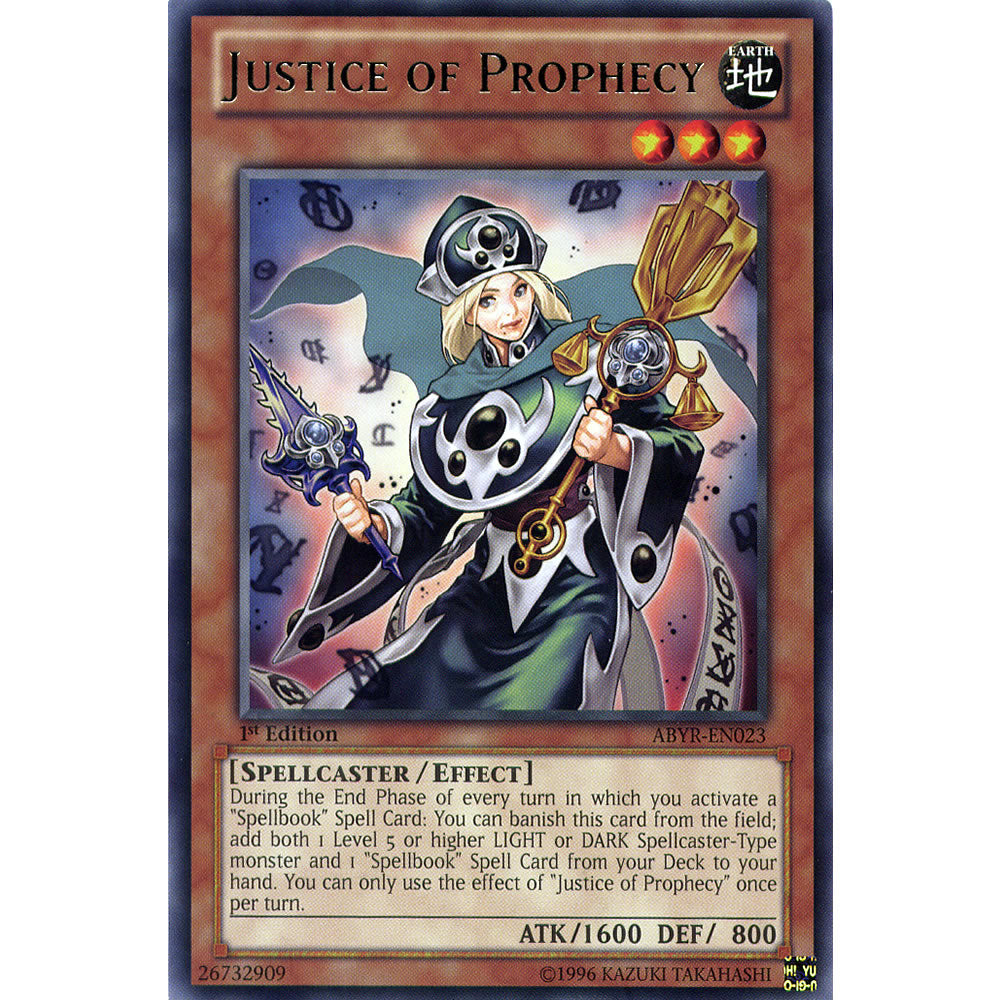 Justice of Prophecy ABYR-EN023 Yu-Gi-Oh! Card Justice of Prophecy ABYR-EN023 Yu-Gi-Oh! Card