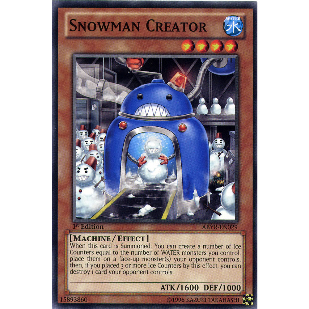 the creator yugioh card Snowman Creator ABYR-EN029 Yu-Gi-Oh! Card