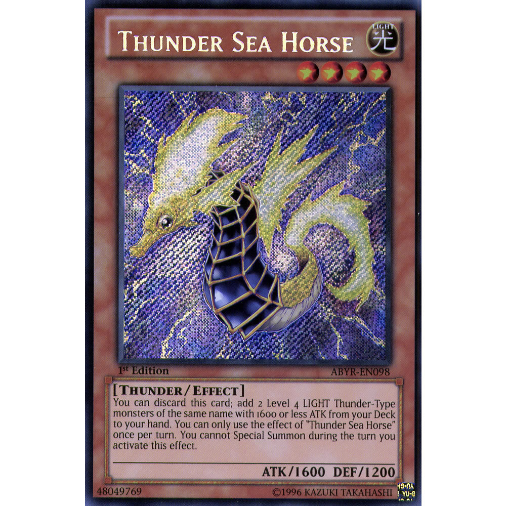Thunder Sea Horse ABYR-EN098 Yu-Gi-Oh! Card from the Abyss Rising Set