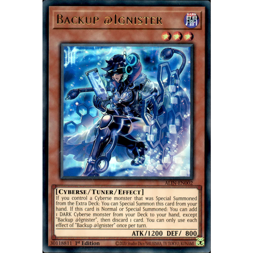 Backup @Ignister ALIN-EN002 Yu-Gi-Oh! Card - Deckboosters Backup @Ignister ALIN-EN002 Yu-Gi-Oh! Card - Deckboosters