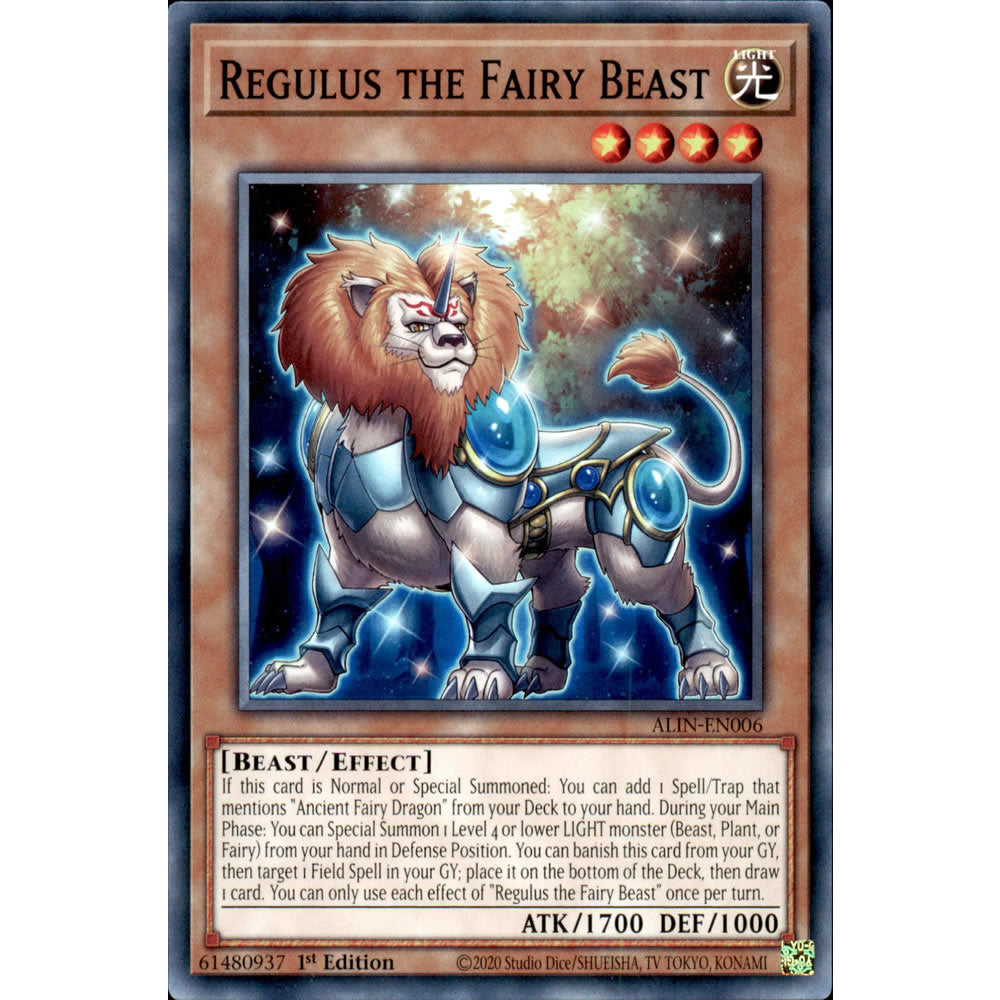 Regulus the Fairy Beast ALIN-EN006 Yu-Gi-Oh! Card from the Alliance Insight Set