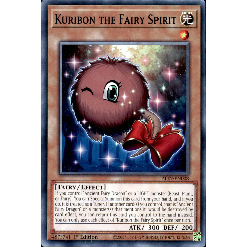 Kuribon the Fairy Spirit ALIN-EN008 Yu-Gi-Oh! Card from the Alliance Insight Set