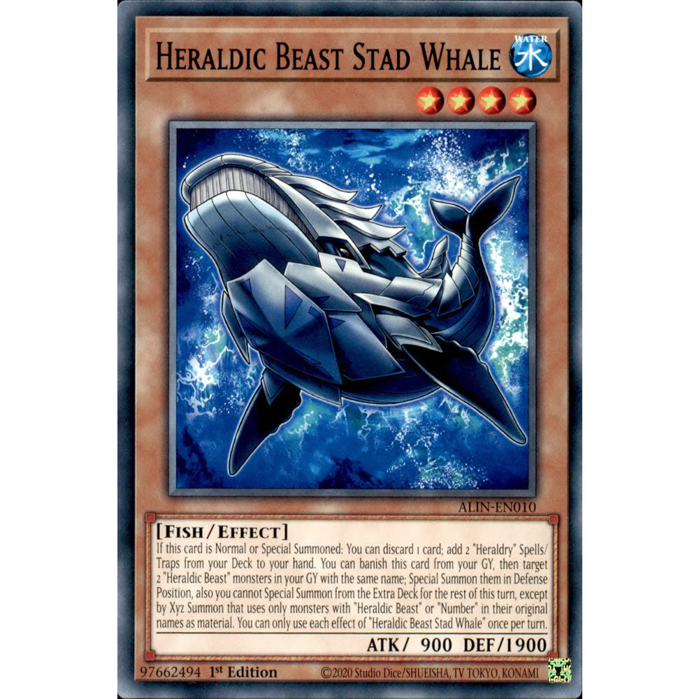 Heraldic Beast Stad Whale ALIN-EN010 Yu-Gi-Oh! Card from the Alliance Insight Set