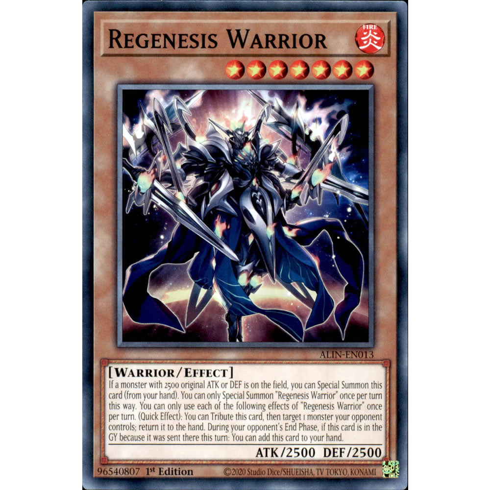 Regenesis Warrior ALIN-EN013 Yu-Gi-Oh! Card from the Alliance Insight Set