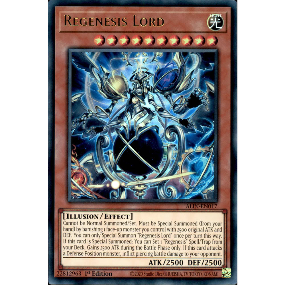 Regenesis Lord ALIN-EN017 Yu-Gi-Oh! Card from the Alliance Insight Set