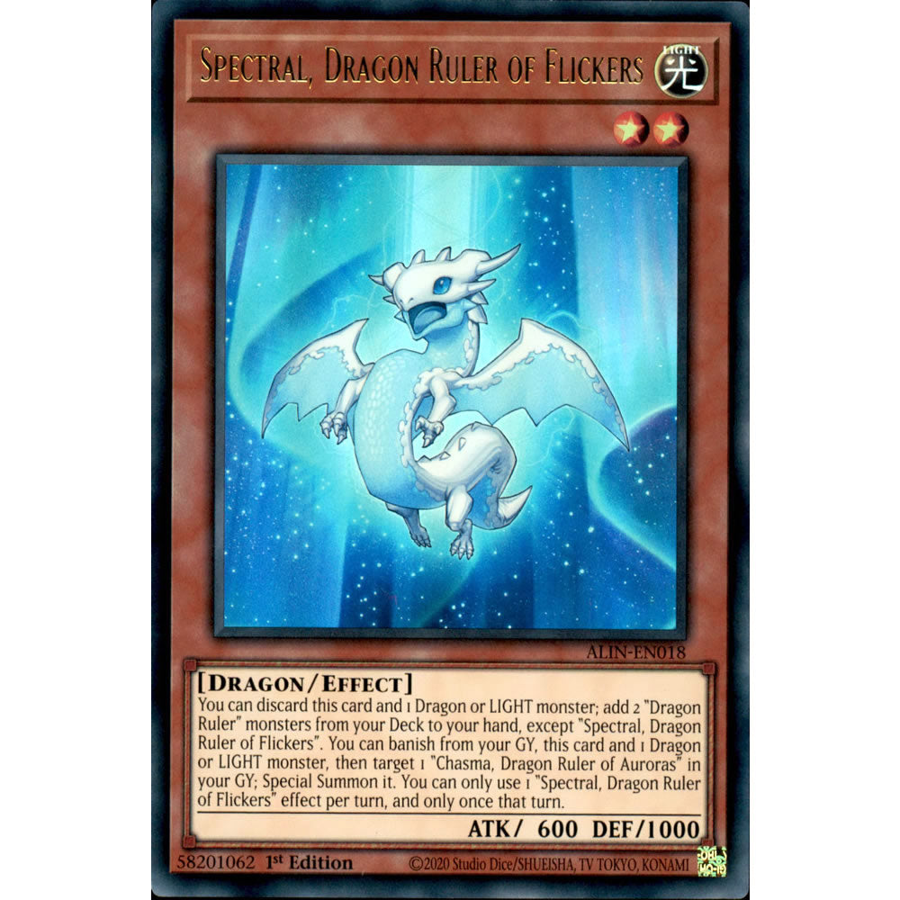 Spectral, Dragon Ruler of Flickers ALIN-EN018 Yu-Gi-Oh! Card from the Alliance Insight Set