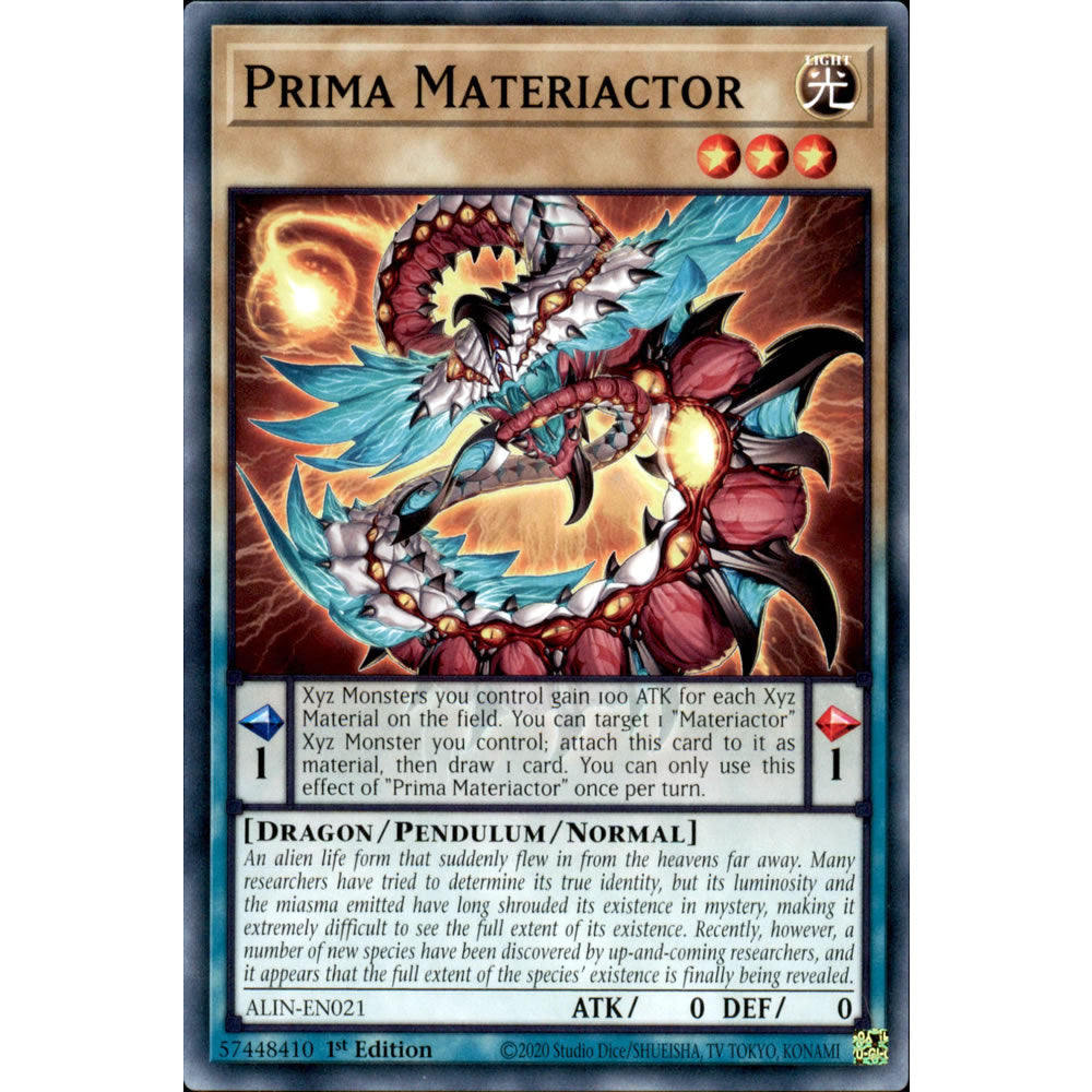 Prima Materiactor ALIN-EN021 Yu-Gi-Oh! Card from the Alliance Insight Set