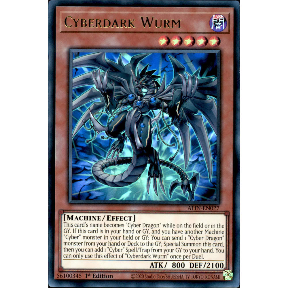 Cyberdark Wurm ALIN-EN027 Yu-Gi-Oh! Card from the Alliance Insight Set