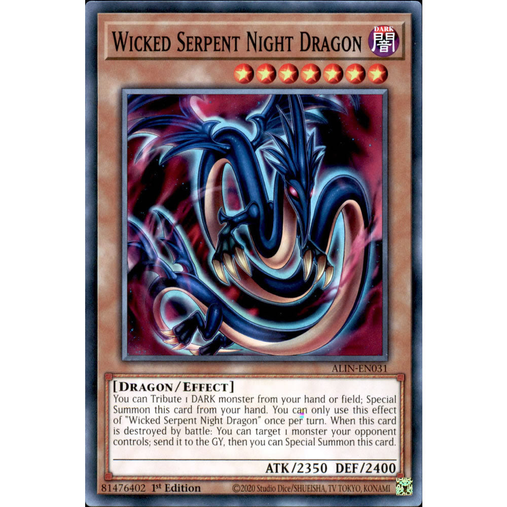 Wicked Serpent Night Dragon ALIN-EN031 Yu-Gi-Oh! Card from the Alliance Insight Set