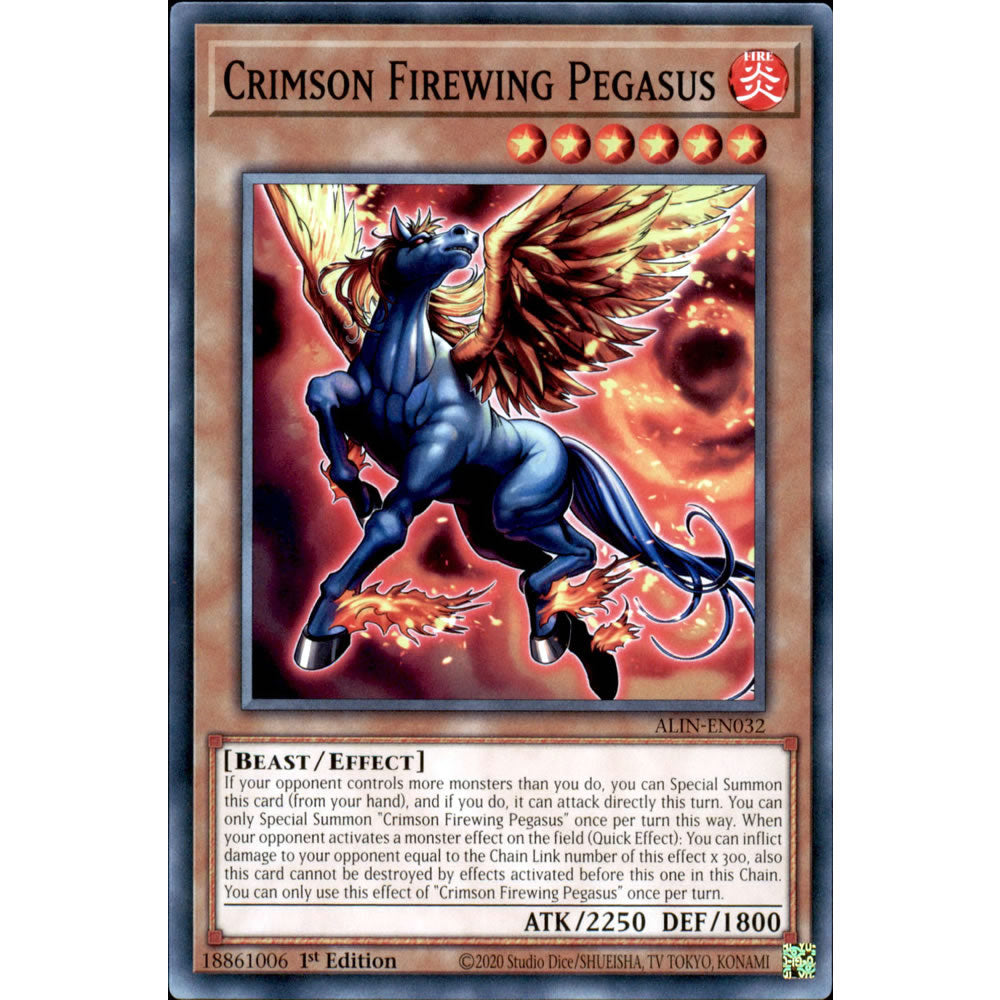 Crimson Firewing Pegasus ALIN-EN032 Yu-Gi-Oh! Card from the Alliance Insight Set