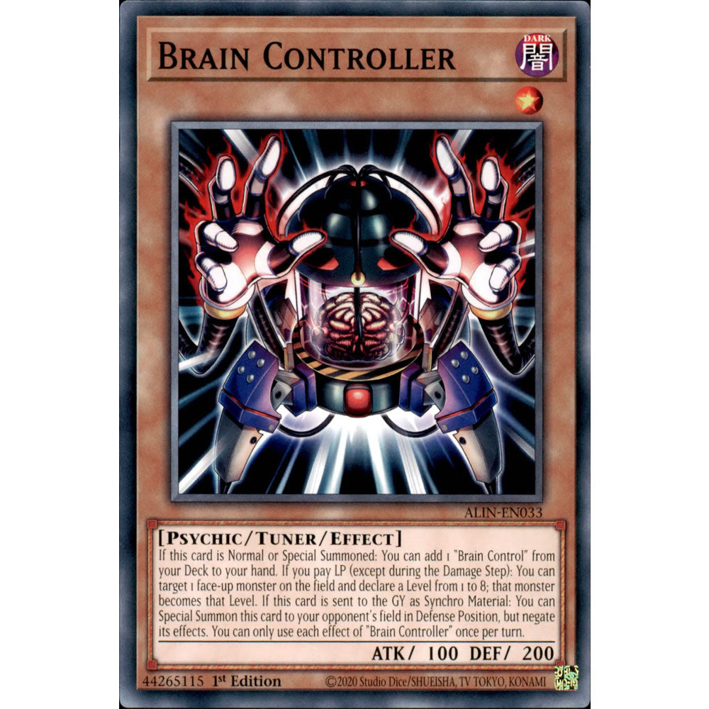 Brain Controller ALIN-EN033 Yu-Gi-Oh! Card from the Alliance Insight Set