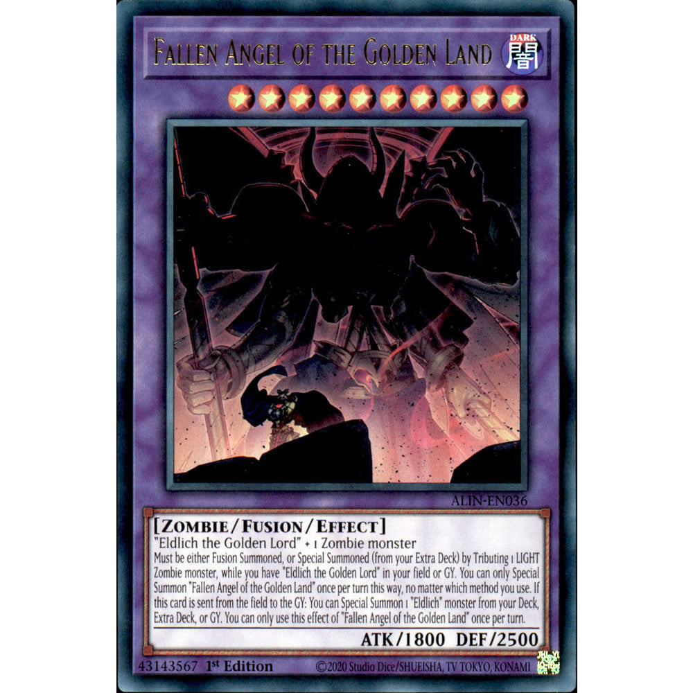 Fallen Angel of the Golden Land ALIN-EN036 Yu-Gi-Oh! Card from the Alliance Insight Set