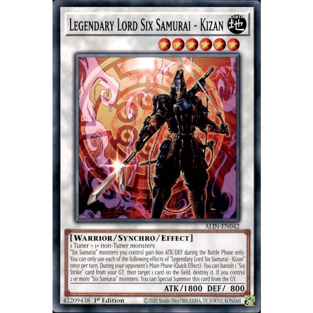 Legendary Lord Six Samurai - Kizan ALIN-EN042 Yu-Gi-Oh! Card from the Alliance Insight Set