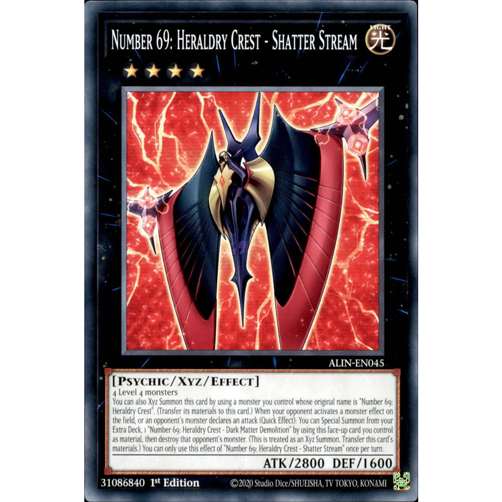 Number 69: Heraldry Crest - Shatter Stream ALIN-EN045 Yu-Gi-Oh! Card from the Alliance Insight Set