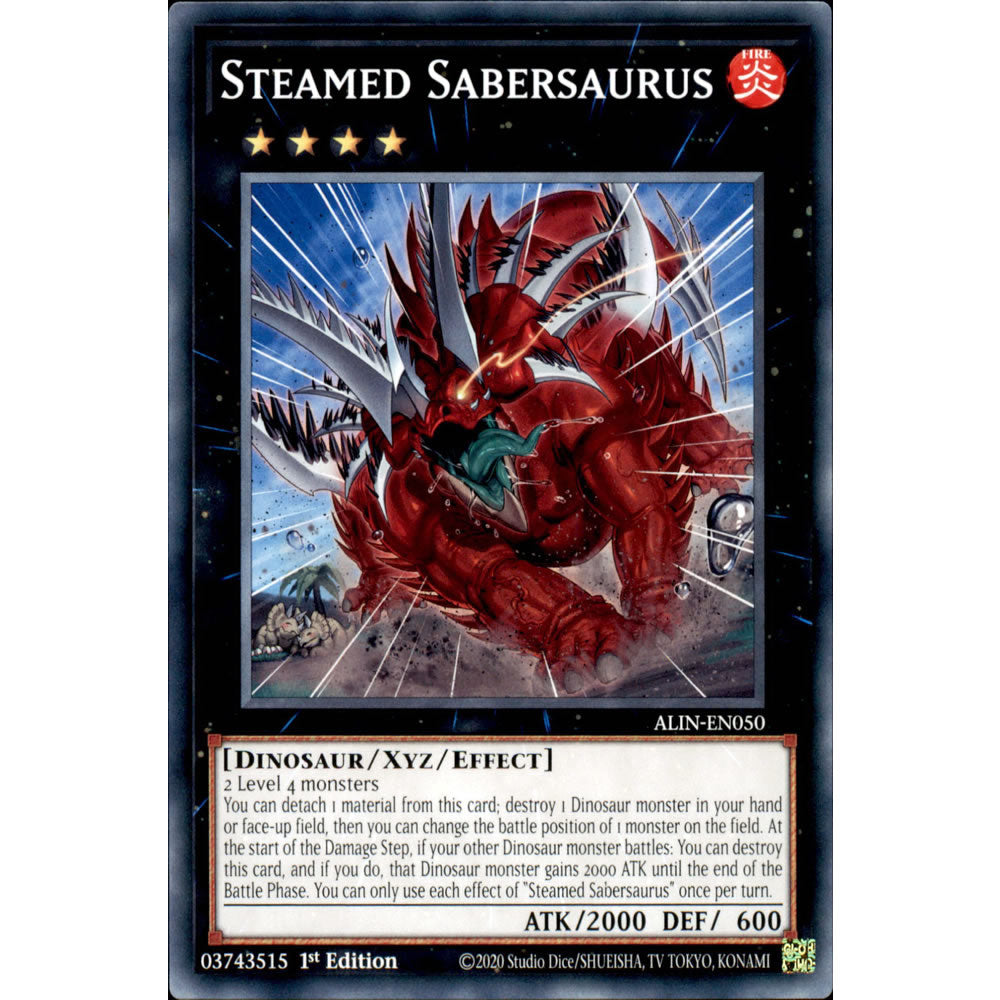 Steamed Sabersaurus ALIN-EN050 Yu-Gi-Oh! Card from the Alliance Insight Set