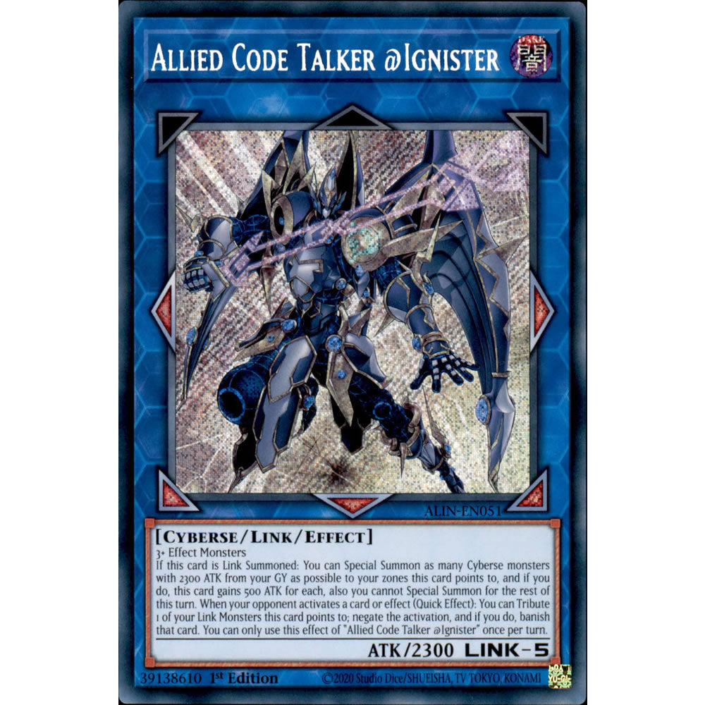 Allied Code Talker @Ignister ALIN-EN051 Yu-Gi-Oh! Card from the Alliance Insight Set