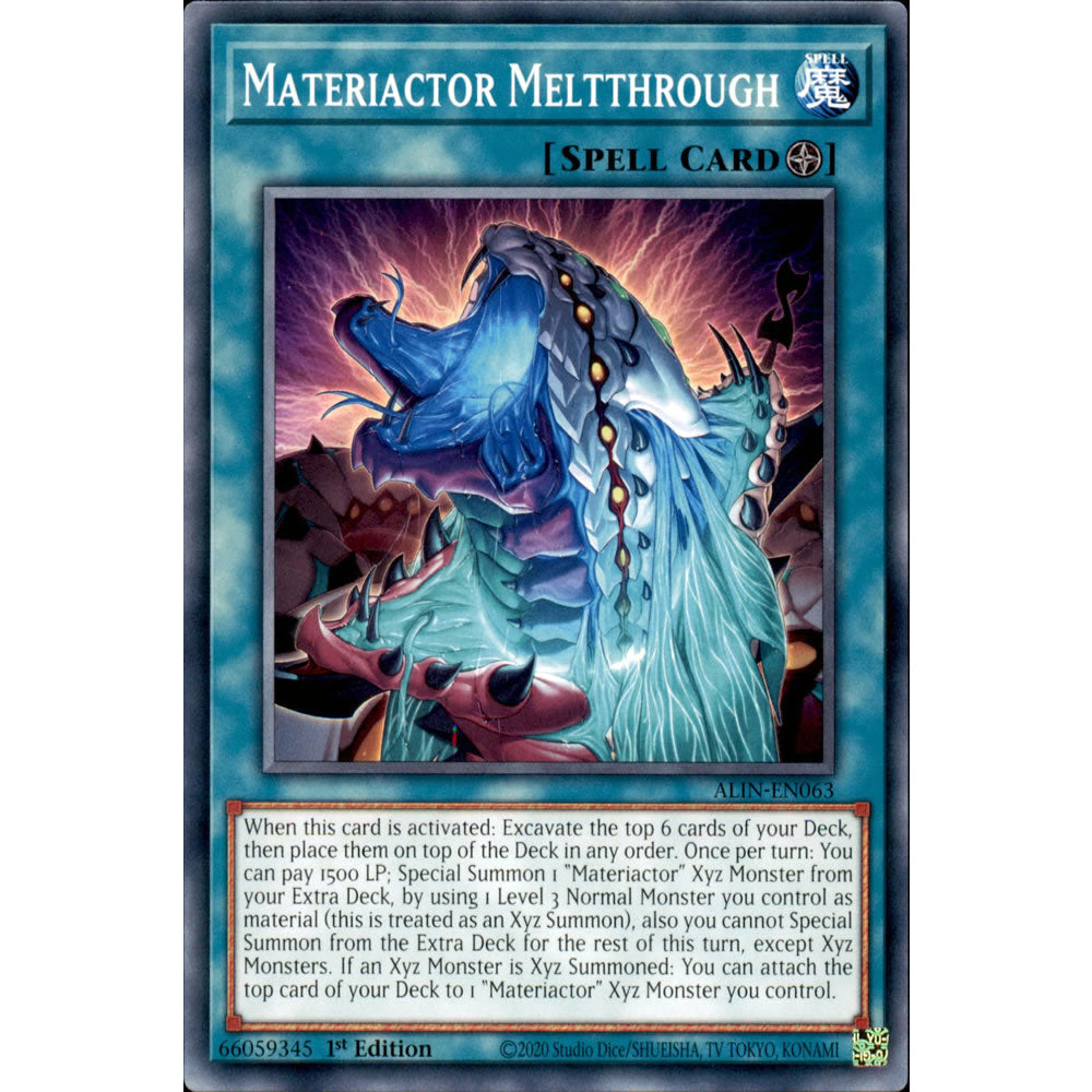 Materiactor Meltthrough ALIN-EN063 Yu-Gi-Oh! Card from the Alliance Insight Set