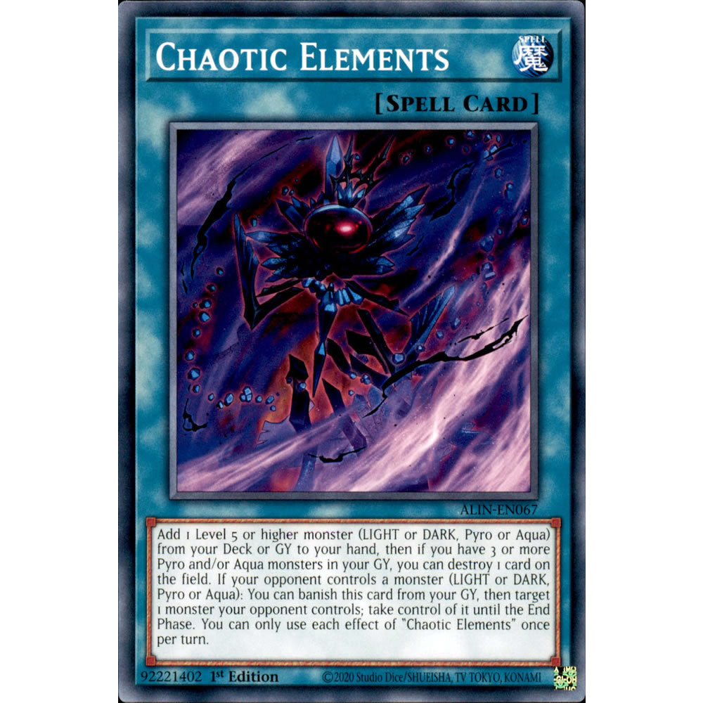Chaotic Elements ALIN-EN067 Yu-Gi-Oh! Card from the Alliance Insight Set