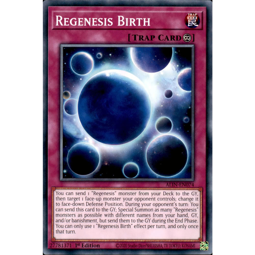 Regenesis Birth ALIN-EN074 Yu-Gi-Oh! Card from the Alliance Insight Set