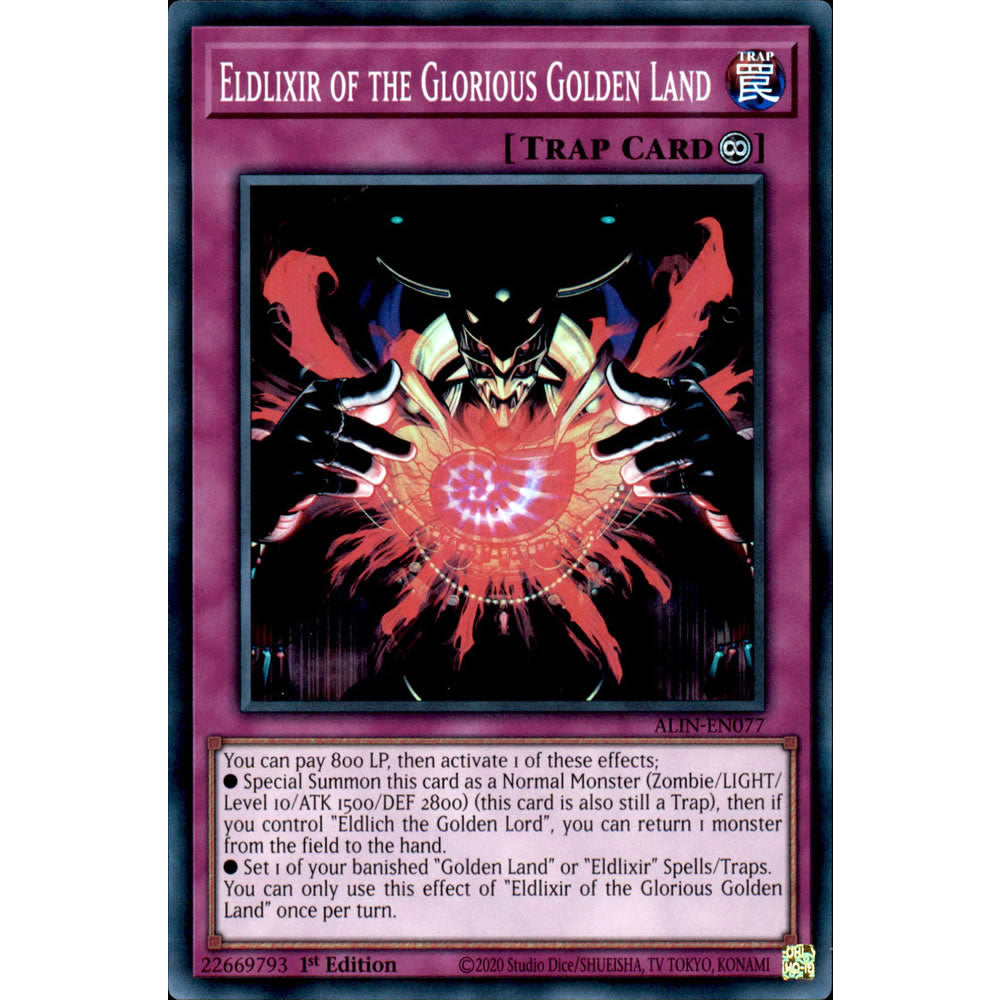 Eldlixir of the Glorious Golden Land ALIN-EN077 Yu-Gi-Oh! Card from the Alliance Insight Set