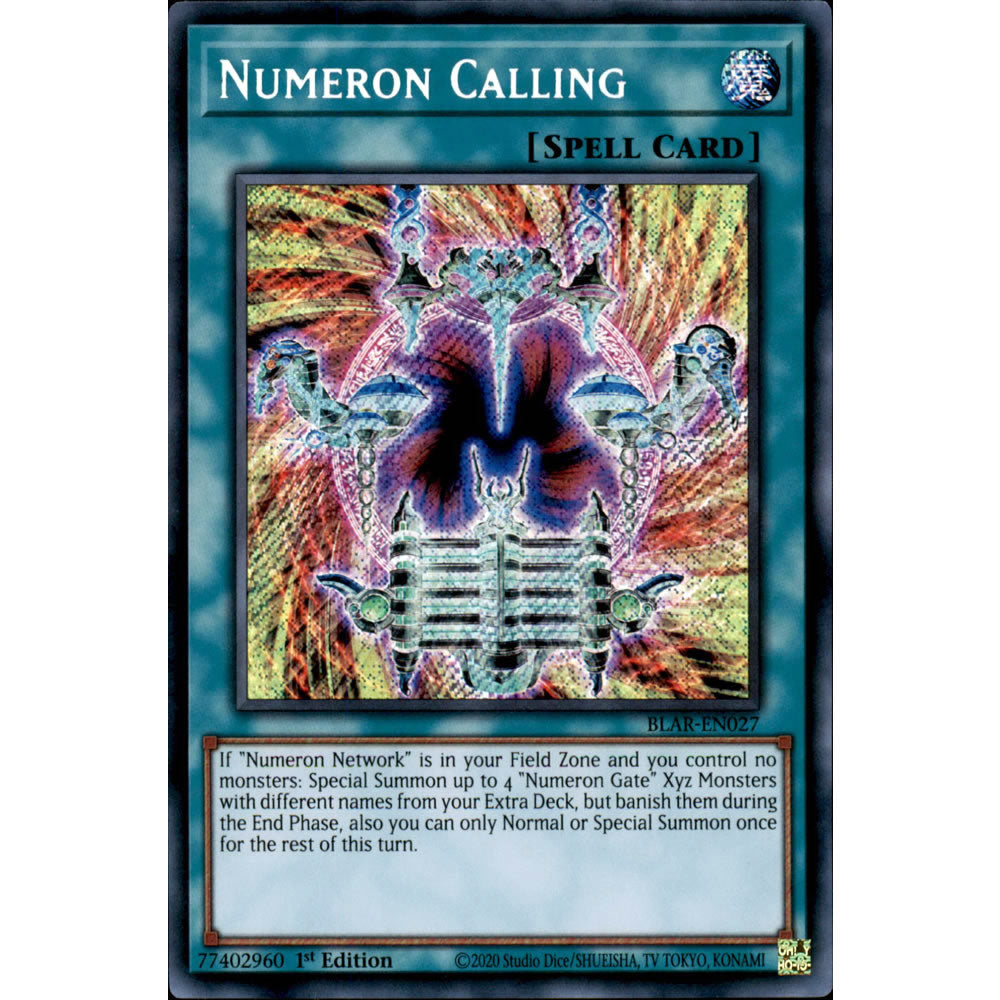Numeron Calling BLAR-EN027 Yu-Gi-Oh! Card from the Battles of Legend: Armageddon Set