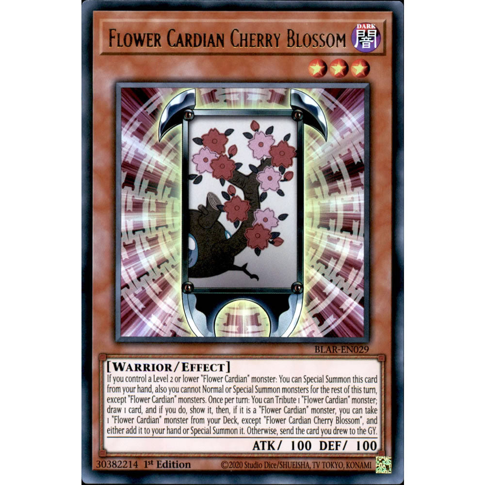 Flower Cardian Cherry Blossom BLAR-EN029 Yu-Gi-Oh! Card from the Battles of Legend: Armageddon Set