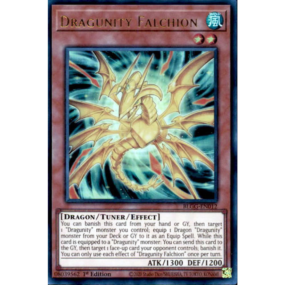 Dragunity Falchion BLGG-EN012 Yu-Gi-Oh! Card from the Battles of Legend: Glorious Gallery Set