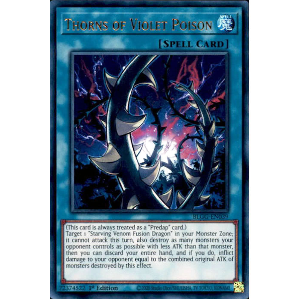Thorns of Violet Poison BLGG-EN039 Yu-Gi-Oh! Card from the Battles of Legend: Glorious Gallery Set
