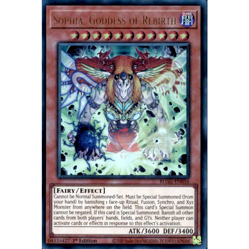 Sophia, Goddess of Rebirth BLGG-EN056 Yu-Gi-Oh! Card from the Battles of Legend: Glorious Gallery Set