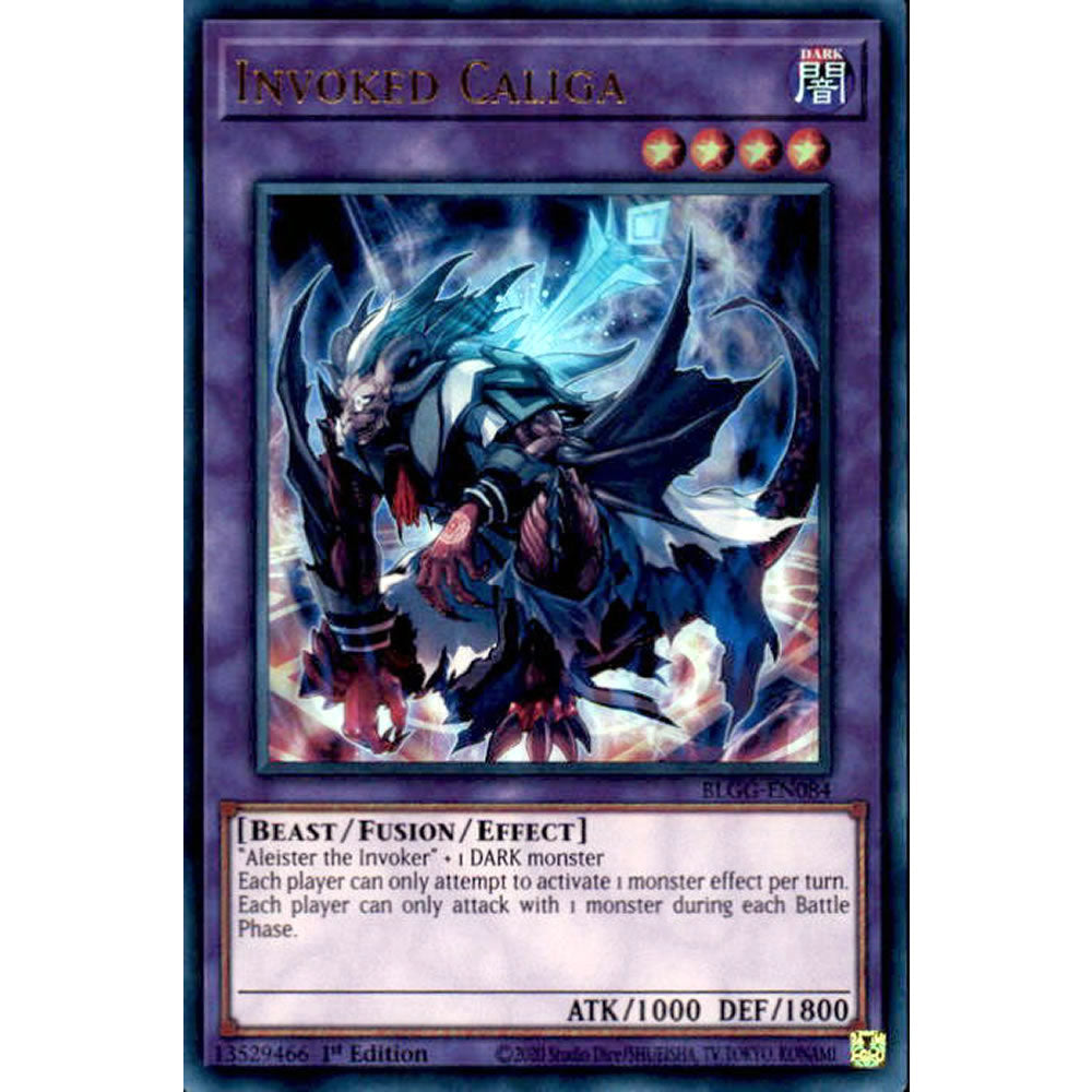 Invoked Caliga BLGG-EN084 Yu-Gi-Oh! Card from the Battles of Legend: Glorious Gallery Set