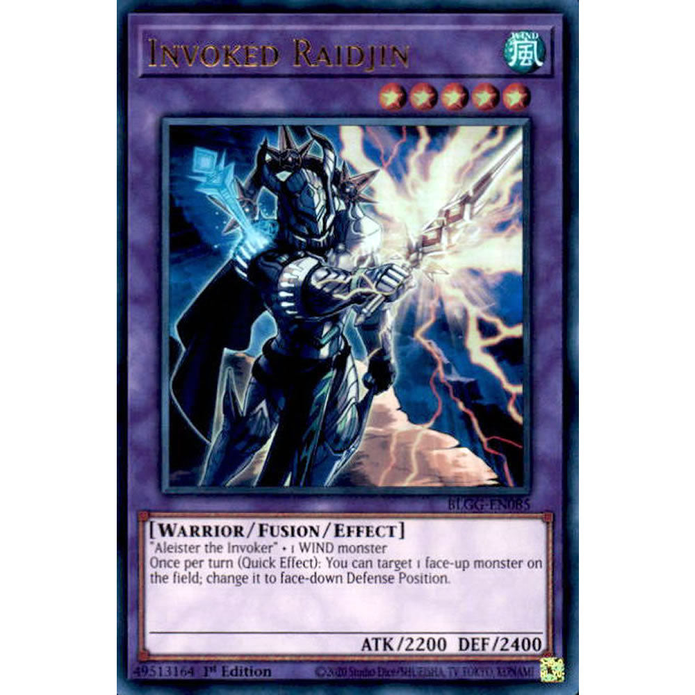 Invoked Raidjin BLGG-EN085 Yu-Gi-Oh! Card from the Battles of Legend: Glorious Gallery Set