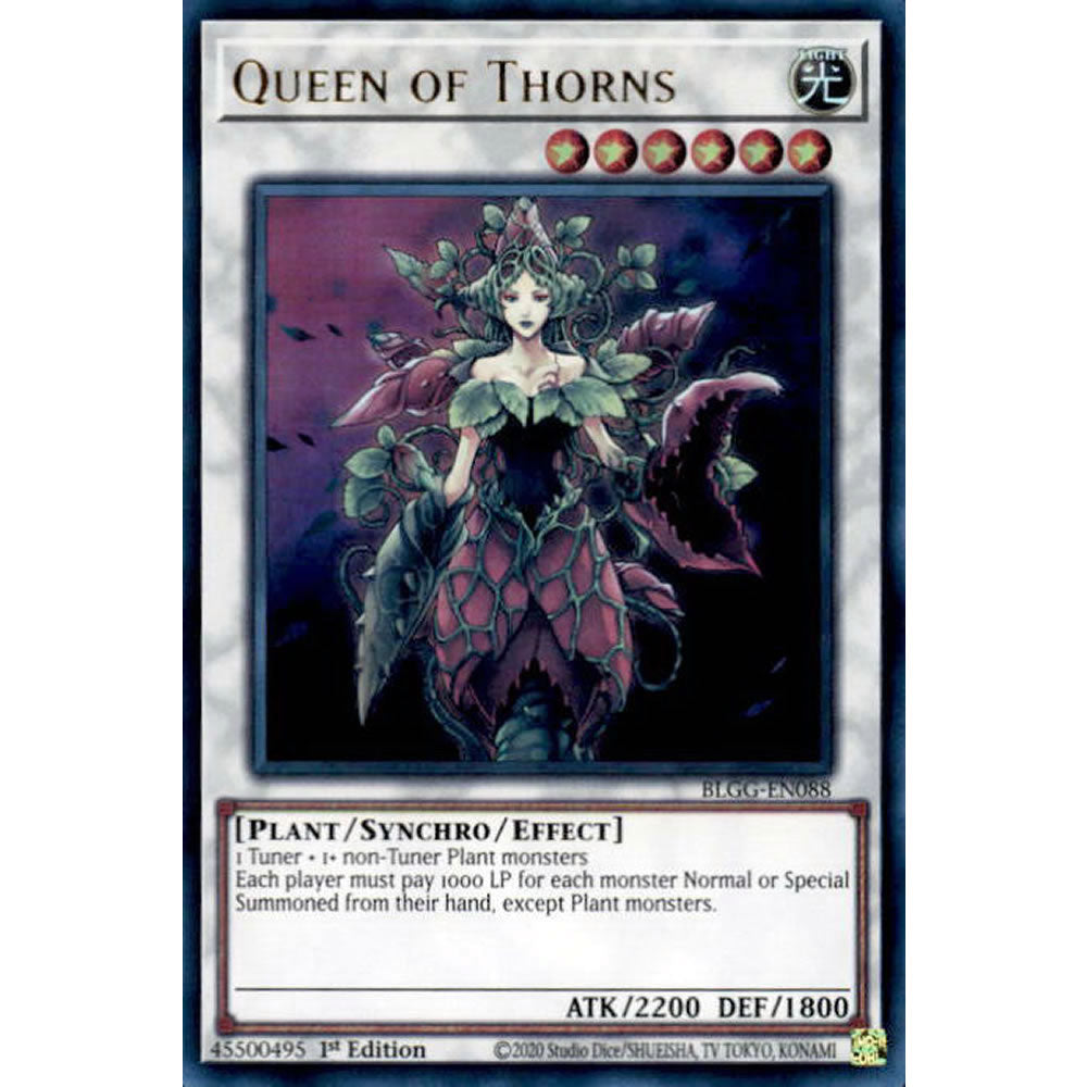 Queen of Thorns BLGG-EN088 Yu-Gi-Oh! Card from the Battles of Legend: Glorious Gallery Set