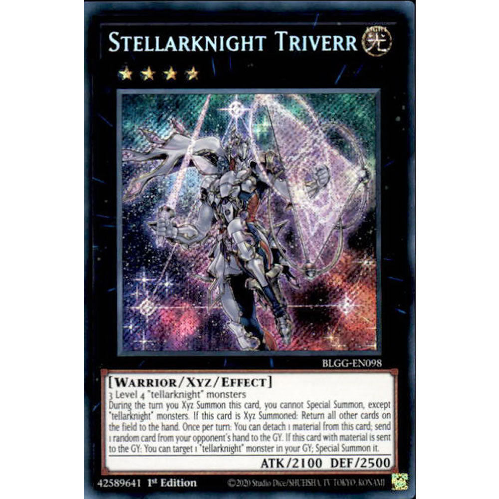 Stellarknight Triverr BLGG-EN098 Yu-Gi-Oh! Card from the Battles of Legend: Glorious Gallery Set