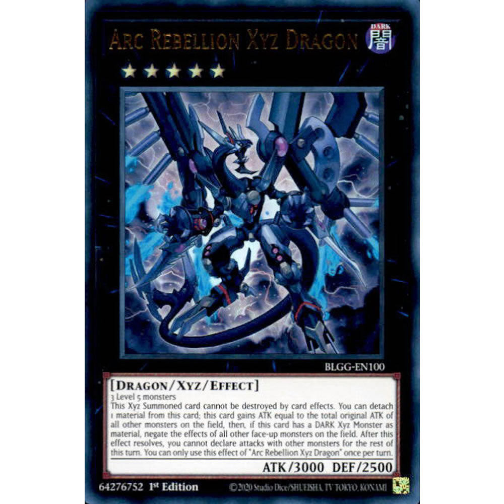 Arc Rebellion Xyz Dragon BLGG-EN100 Yu-Gi-Oh! Card from the Battles of Legend: Glorious Gallery Set