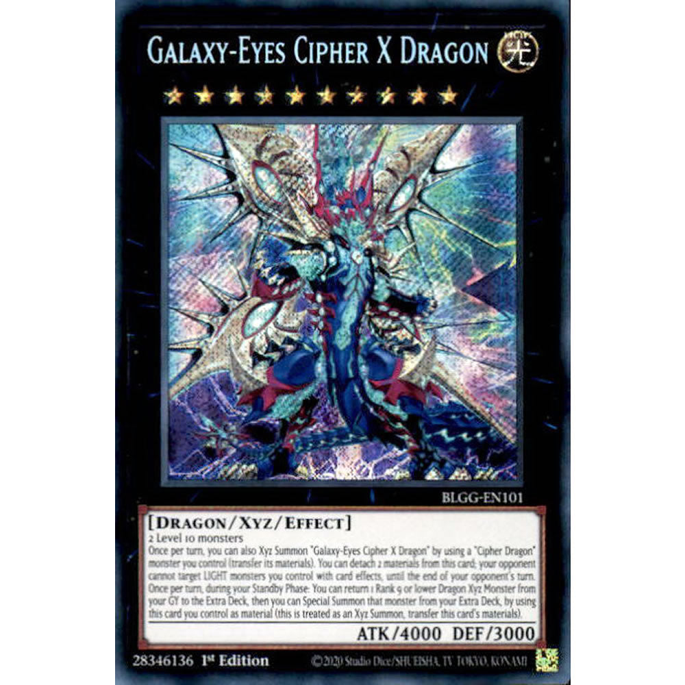 Galaxy-Eyes Cipher X Dragon BLGG-EN101 Yu-Gi-Oh! Card from the Battles of Legend: Glorious Gallery Set