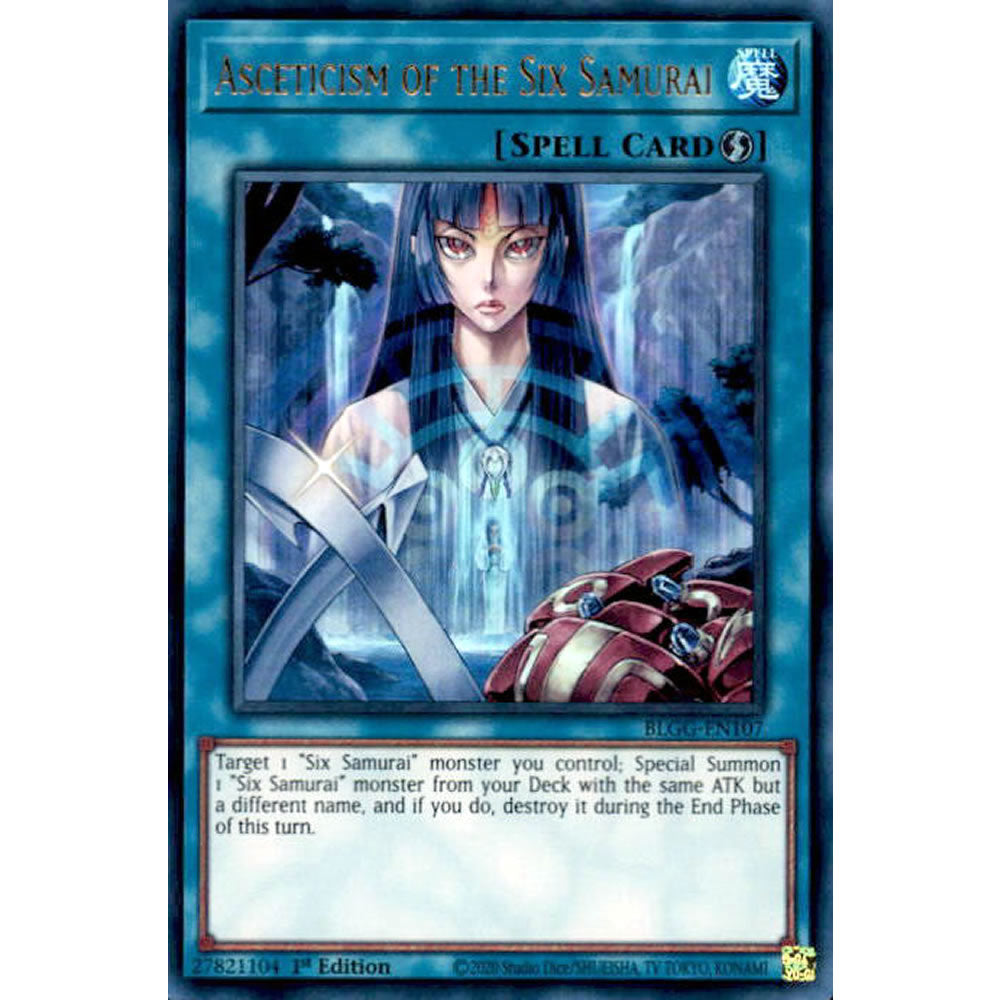 Asceticism of the Six Samurai BLGG-EN107 Yu-Gi-Oh! Card from the Battles of Legend: Glorious Gallery Set
