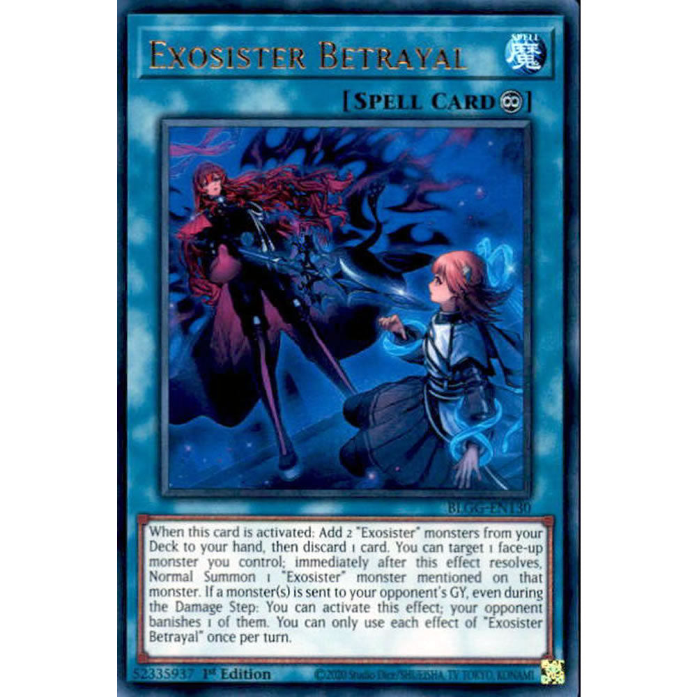 Exosister Betrayal BLGG-EN130 Yu-Gi-Oh! Card from the Battles of Legend: Glorious Gallery Set