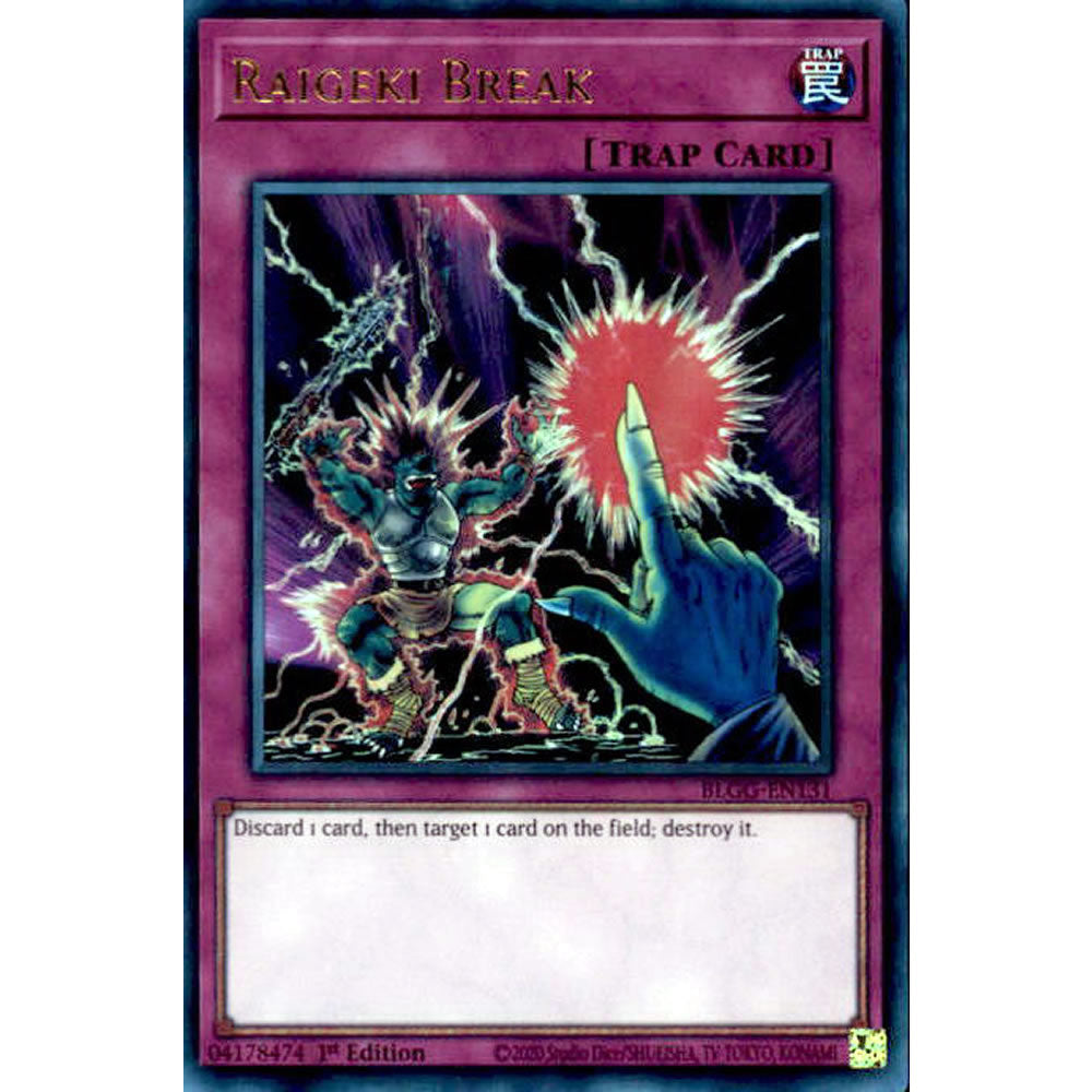 Raigeki Break BLGG-EN131 Yu-Gi-Oh! Card from the Battles of Legend: Glorious Gallery Set
