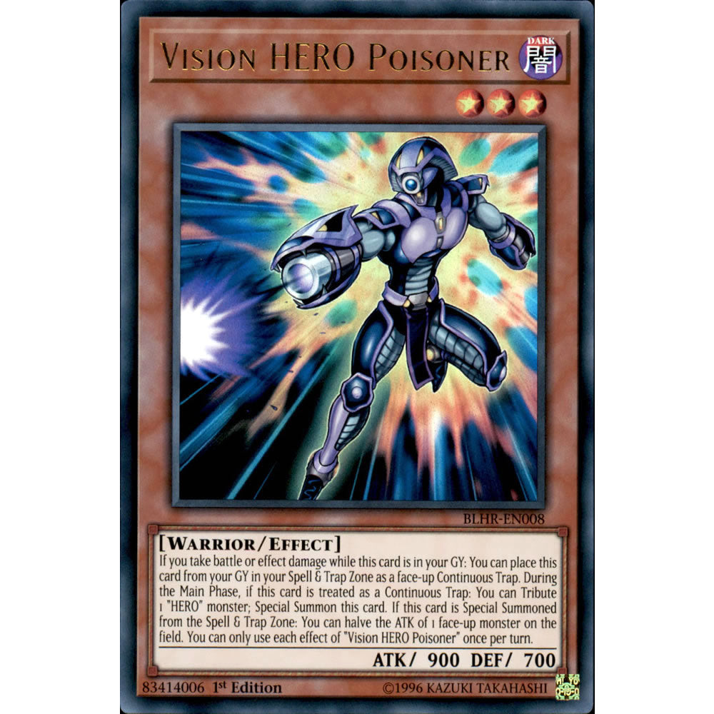 Vision HERO Poisoner BLHR-EN008 Yu-Gi-Oh! Card from the Battles of Legend: Hero's Revenge Set