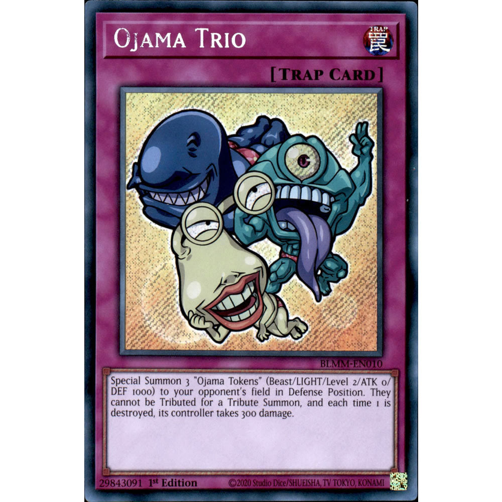 Ojama Trio BLMM-EN010 Yu-Gi-Oh! Card from the Battles of Legend: Monster Mayhem Set
