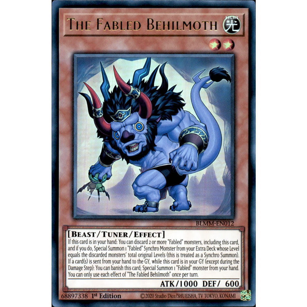 The Fabled Behilmoth BLMM-EN012 Yu-Gi-Oh! Card from the Battles of Legend: Monster Mayhem Set
