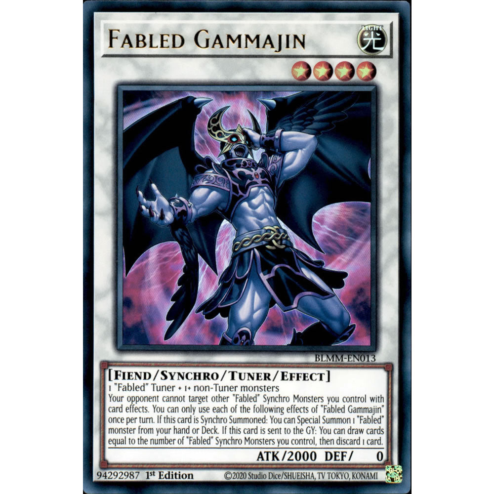 Fabled Gammajin BLMM-EN013 Yu-Gi-Oh! Card from the Battles of Legend: Monster Mayhem Set