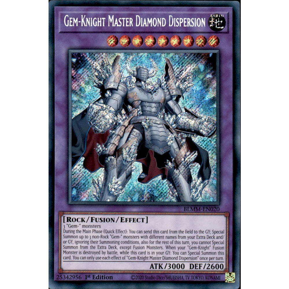 Gem-Knight Master Diamond Dispersion BLMM-EN020 Yu-Gi-Oh! Card from the Battles of Legend: Monster Mayhem Set