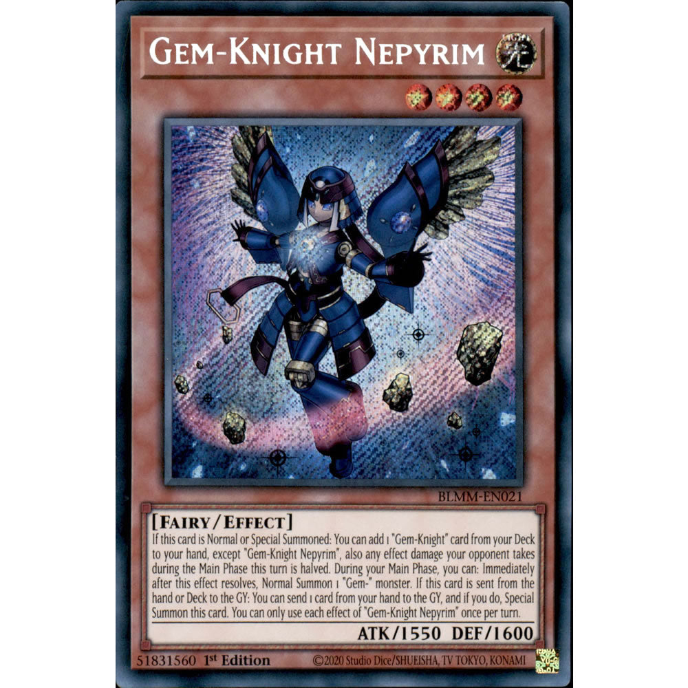 Gem-Knight Nepyrim BLMM-EN021 Yu-Gi-Oh! Card from the Battles of Legend: Monster Mayhem Set