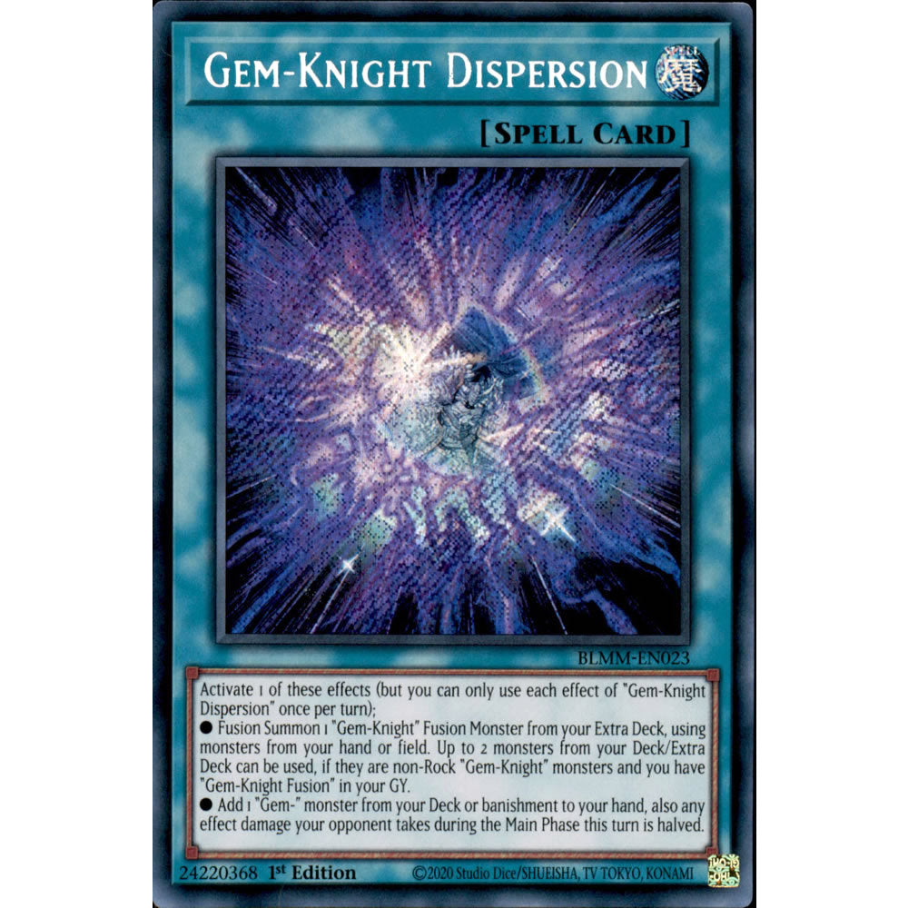Gem-Knight Dispersion BLMM-EN023 Yu-Gi-Oh! Card from the Battles of Legend: Monster Mayhem Set