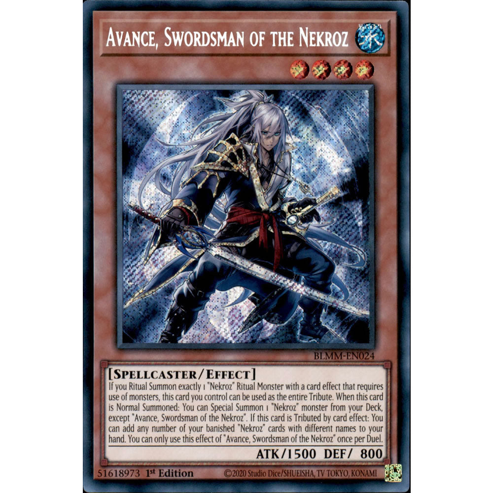 Avance, Swordsman of the Nekroz BLMM-EN024 Yu-Gi-Oh! Card from the Battles of Legend: Monster Mayhem Set